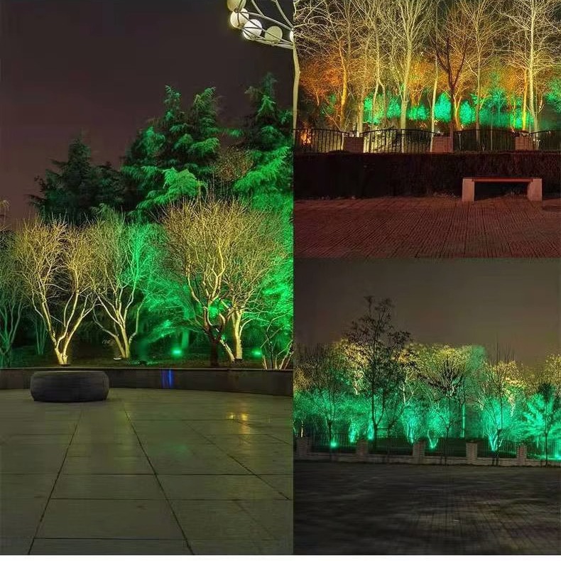 LED tree lights, outdoor waterproof ground lights, landscape garden storefront spotlights, courtyard lawn tree lights, and mud lights details Picture