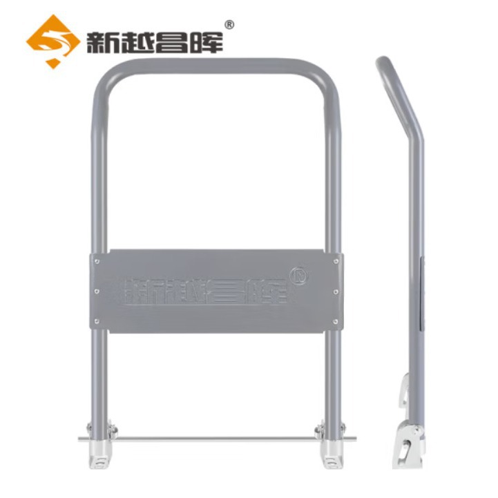 The handrails of the new Yue Changhui grey flatbed cart, folding small trolley, handcart, and truck are made of raised and thickened steel full figure