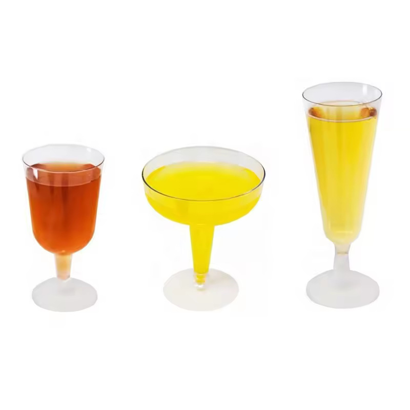 Wholesale disposable plastic cups, party transparent champagne cups, 25 pieces of martini, plastic 160ML cocktail cups Item Picture