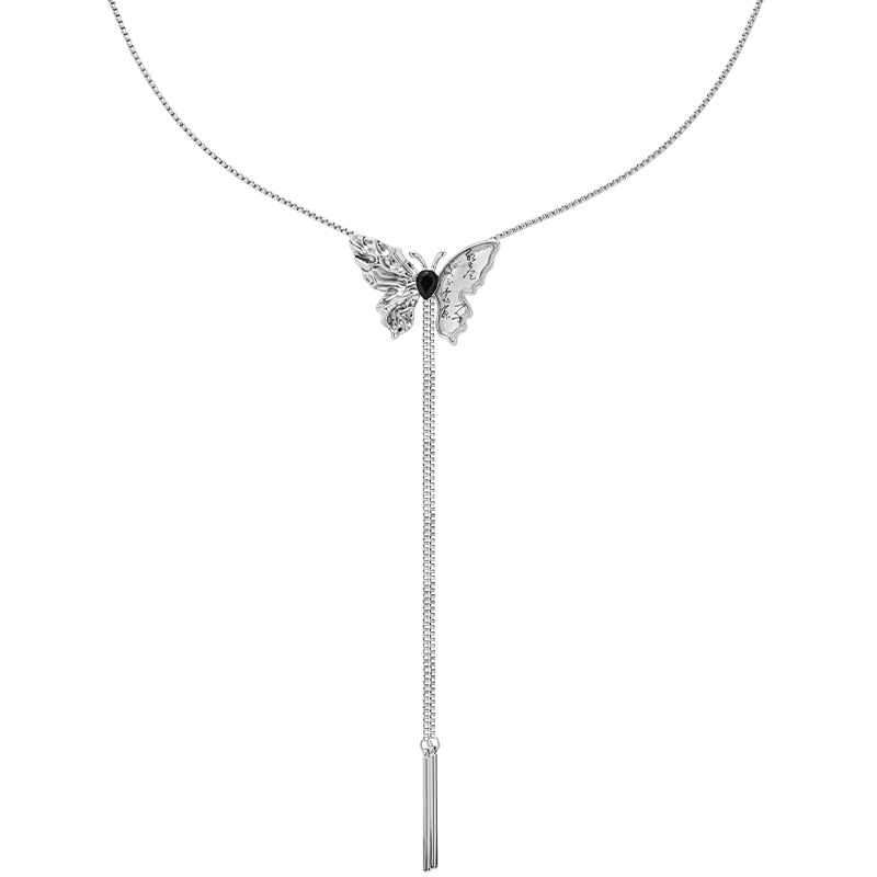 A collection of long autumn and winter necklaces with a unique design sense that can be pulled out, a fashionable and stylish sweater chain, and a high-end look for women Item Picture