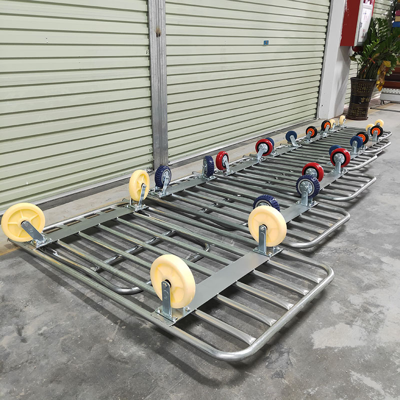 Heavy-duty trolley, folding trolley, silent trolley, handling trolley, trailer, cargo, water pipe truck, flatbed truck details Picture