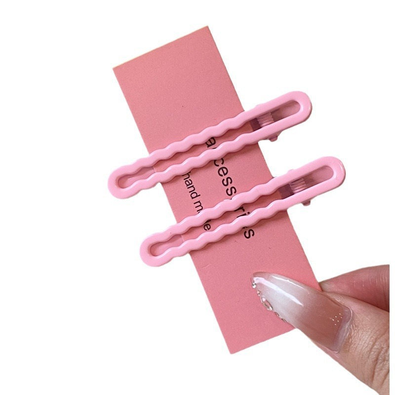 Candy-colored traceless duckbill clips, metal hair clips, female forehead bangs, one-line side clips, back of the head, zero purchase Item Picture