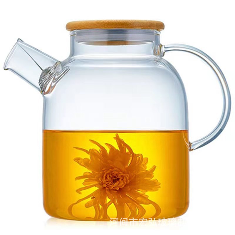 High borosilicate heat-resistant glass explosion-proof brewing teapot, household cooling water kettle, boiling teapot, fruit teapot, large-capacity tea set Item Picture