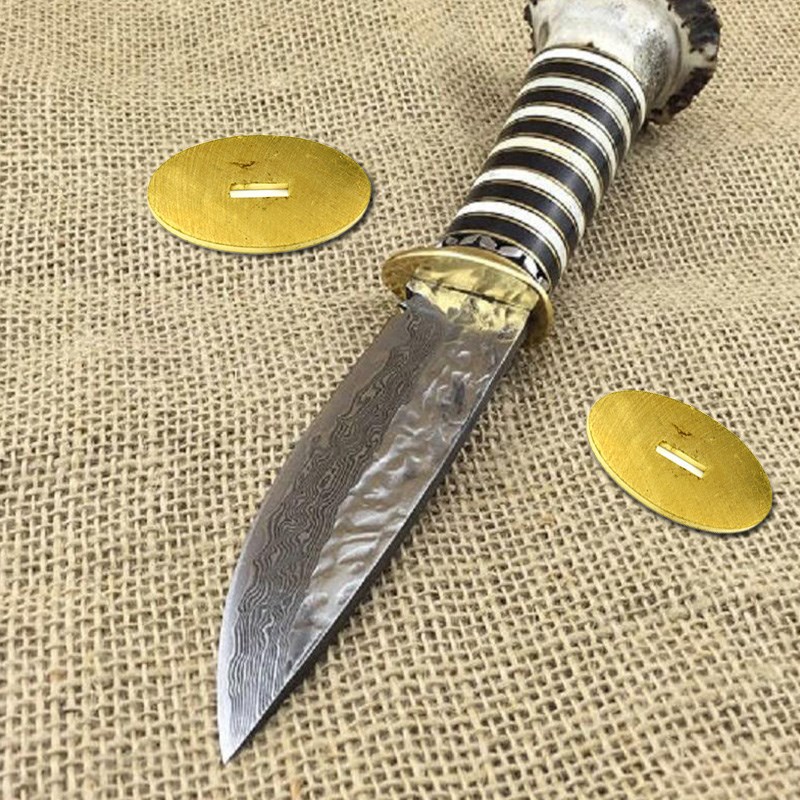 New creative knife handle accessories, copper and brass handguard, diy copper handguard knife handle, handguard knife Application Scenario