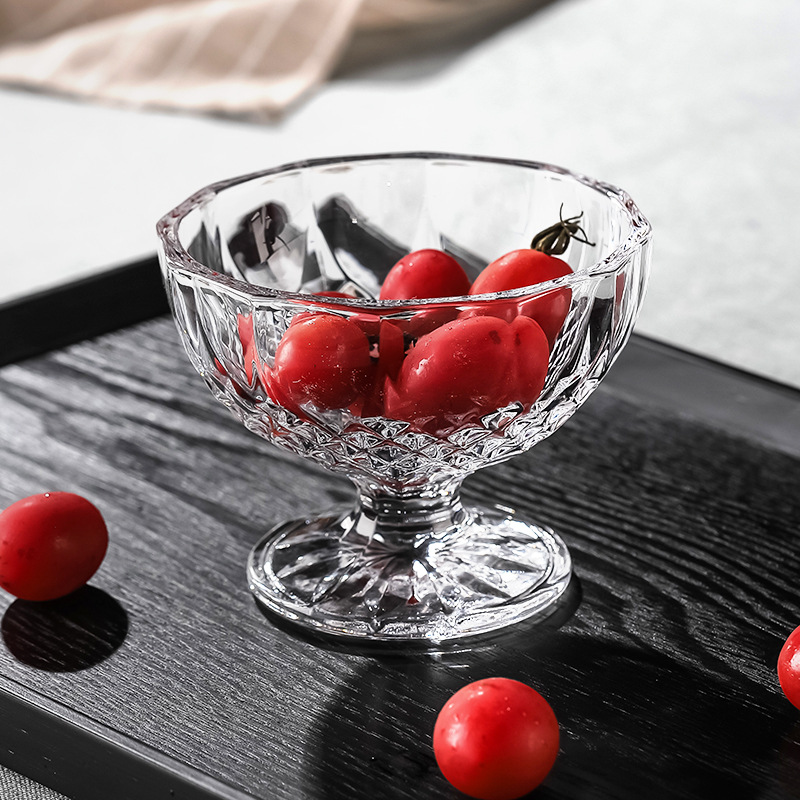 【 Factory Direct Delivery 】 Creative dessert cups, milkshake cups, ice cream cups, glass ice cream cups, milk tea cups, juice cups Specification drawing