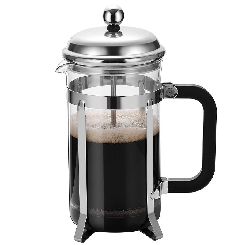 Glass press, household manual milk whisker, milk whipper, tea maker, hand coffee maker, French filter press Item Picture
