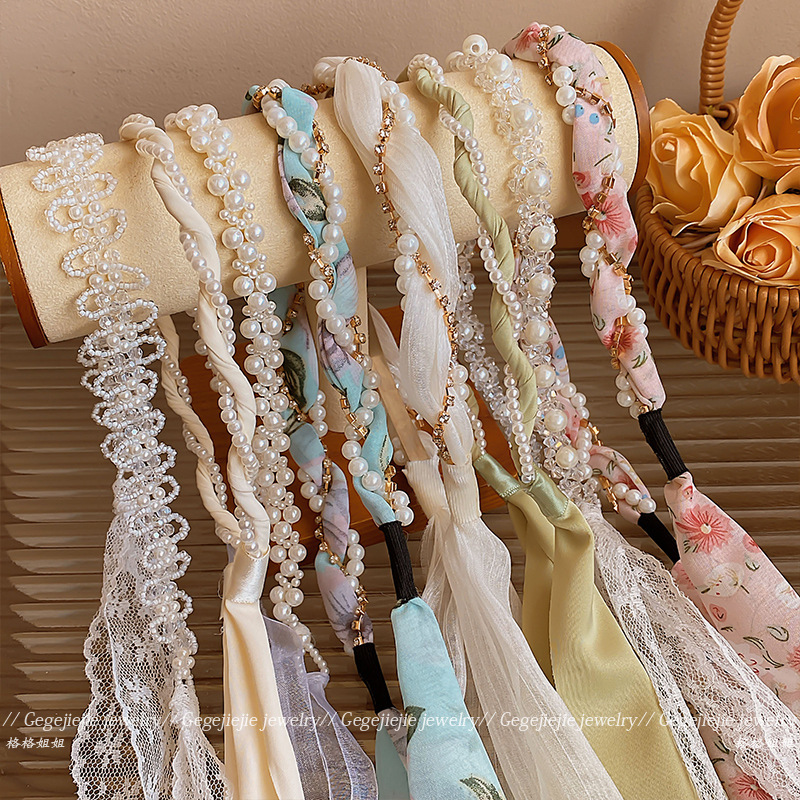 Korean Pearl Hairband Women's summer high-end headband Women's 2025 New super fairy-like facial cleansing headband accessory Application Scenario
