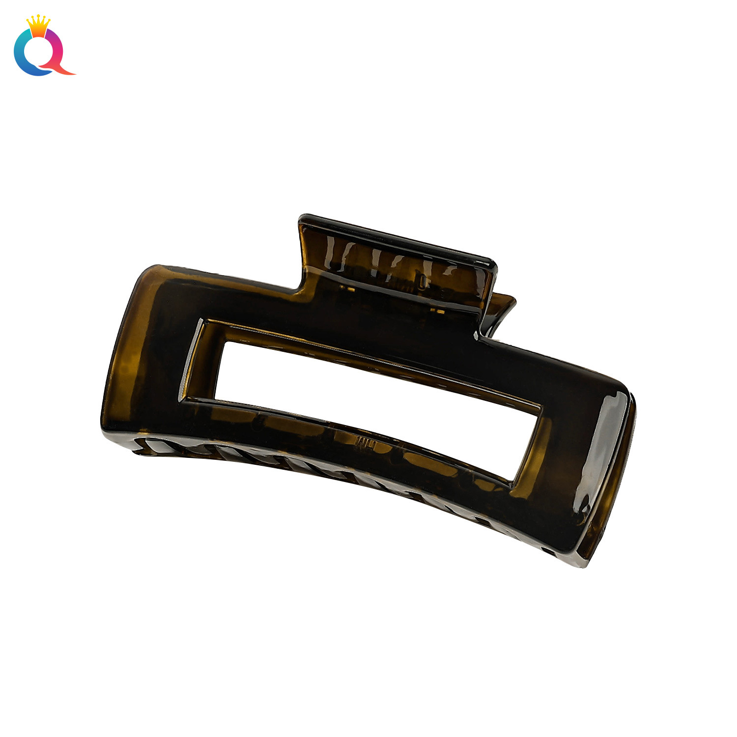 Qiyue Cross-border Hair Clips, dark tea-colored hairpins, women's shark clips, high-end hairpin accessories wholesale Item Picture