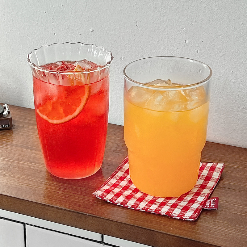 Bolimei French-style glass cups, high borosilicate cups, heat-resistant water cups, coffee cold brew cups Specification drawing