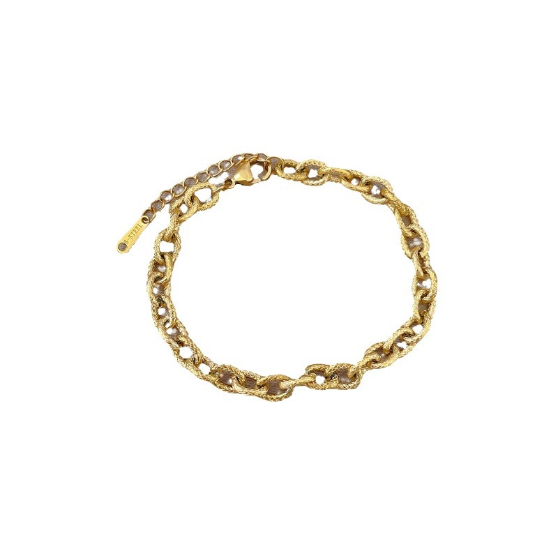 【 All-titanium Steel 】 Dongdaemun minimalist style vintage chain bracelet, a female Internet celebrity's retro best friend Item Picture