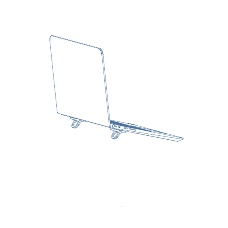 Hot-selling zinc alloy metal notebook computer invisible stand bracket mini portable height-increasing heat dissipation bracket is on sale Application Scenario