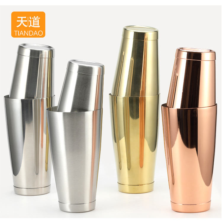 American stainless steel Boston cocktail shaker, cocktail bar shaker tool, Nordic-style cocktail shaker full figure