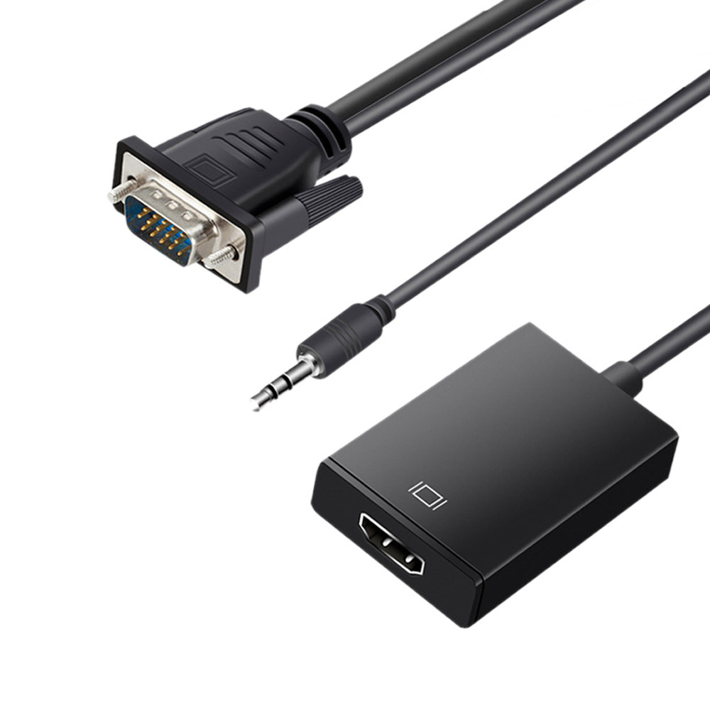 vga to hdmi converter, vga public to hdtv female audio, desktop computer host display high-definition adapter cable Item Picture