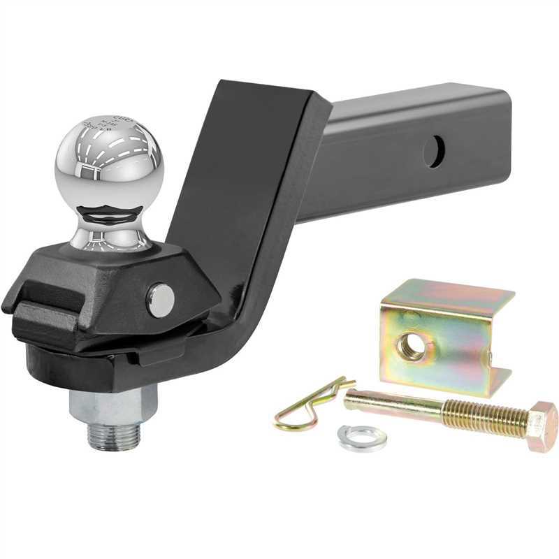 45143 Buffer hook ball rack 7,500 pounds, 2-inch receiving port, 3-inch adjustable trailer arm full figure