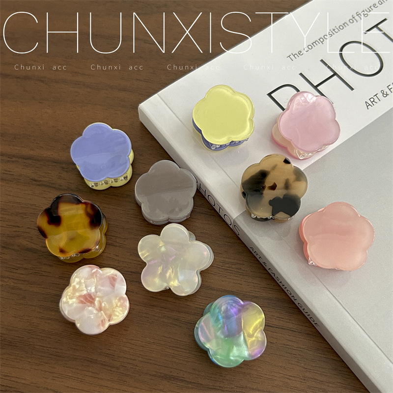 Korean-style acetate small hair clips for women, simple side bangs and small hair clips, cute Japanese-style hair clips headwear Application Scenario