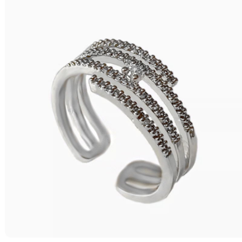 Multi-layer wound open ring for women's Instagram cool, trendy, niche design sense, fashionable, elegant and individual index finger ring Item Picture