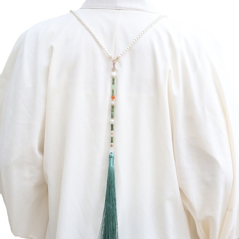 Wholesale of ancient-style long-backed cloud tassel Hanfu, cheongsam, soft pendants, super ethereal long tassel clothing, pendants and accessories Item Picture