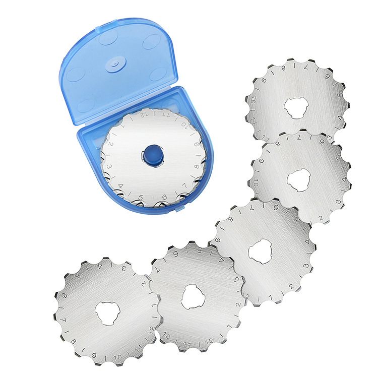 Factory direct sales of 45mm jumper wire rotating blades, dotted line sawtooth blades, roller blades for paper and fabric cutting full figure