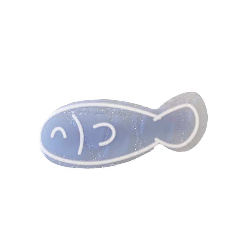Cartoon little fish dolphin hair clips, girlish and childlike acrylic bangs clips, cute hair clips, side clips, hair accessories Item Picture