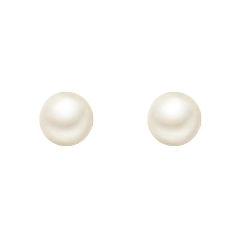 French high-end imitation pearl stud earrings with a niche design for women, simple and versatile, retro and elegant earrings for socialite Item Picture