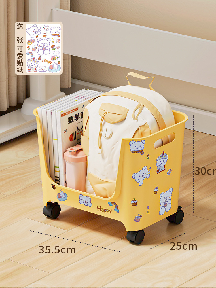 Schoolbag shelving, workstations under desks, pulleys, trolleys, office desks for organizing books, and book storage boxes undefined