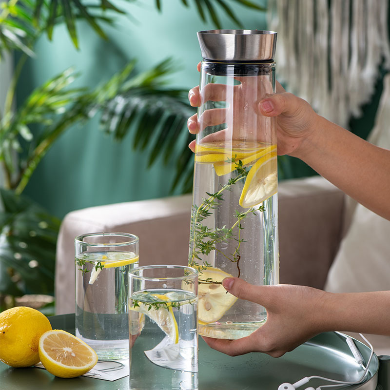 High borosilicate Danish kettle, household glass kettle, large-capacity boiling kettle, cooling kettle set, tea kettle, juice tying kettle details Picture