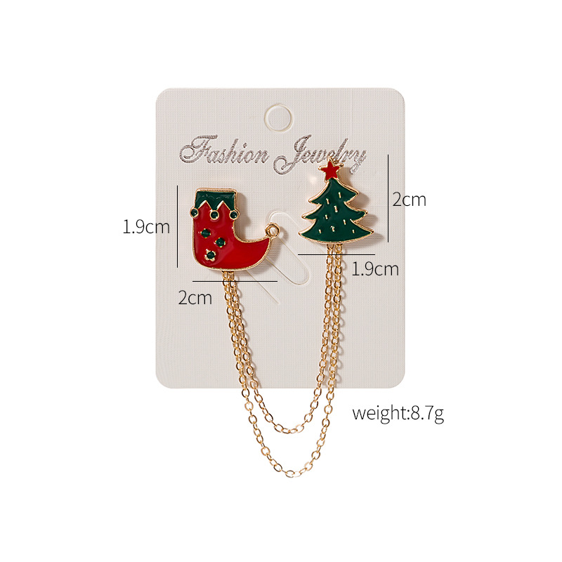 Z29 New Year Badge Christmas Series Lapel Pin Christmas Gift Gingerbread Man Brooch Pendant Clothing Application Scenario
