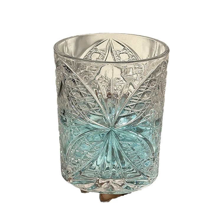 Relief butterfly-patterned glass cups, milk coffee cups, juice cups, milk tea cups, fresh and light drinking cups, cold drink cups, wine glasses Item Picture