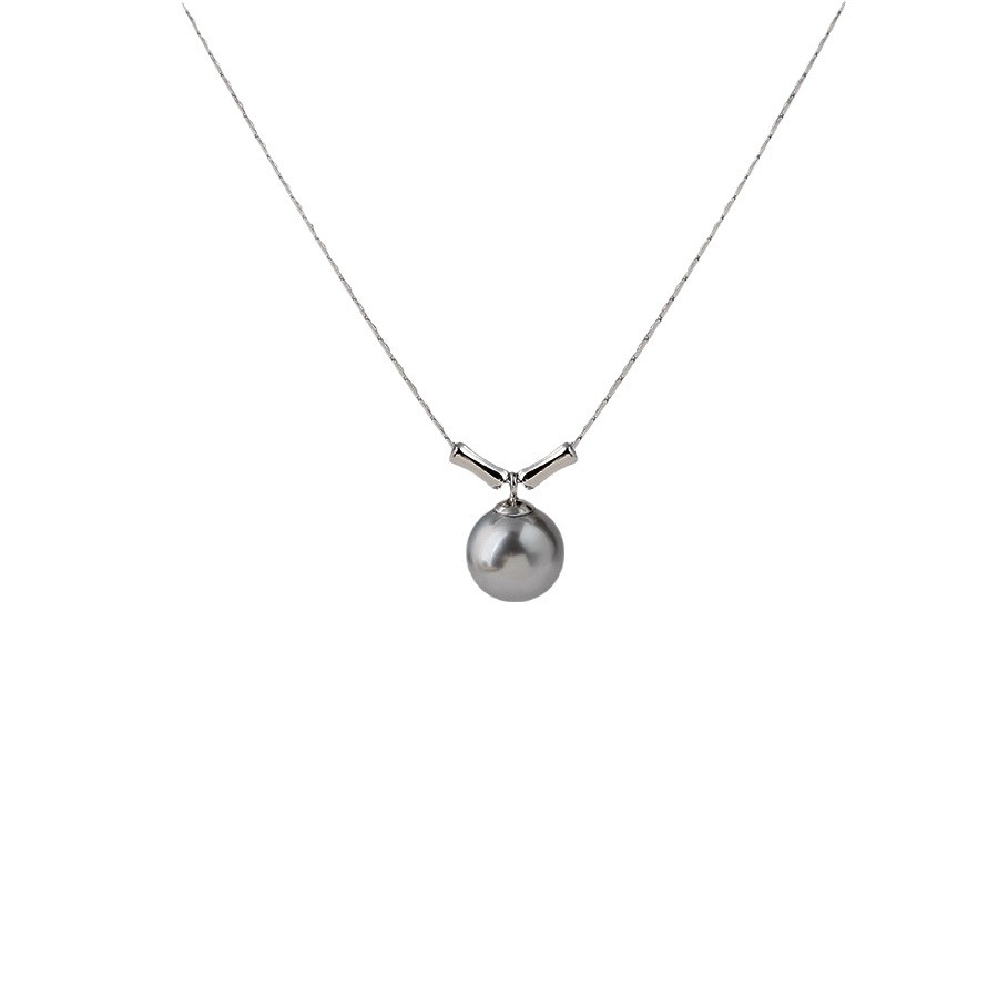 A single pearl necklace for women, with a unique summer style, is fashionable and simple. Round pearl collarbone chain accessories are trendy Item Picture