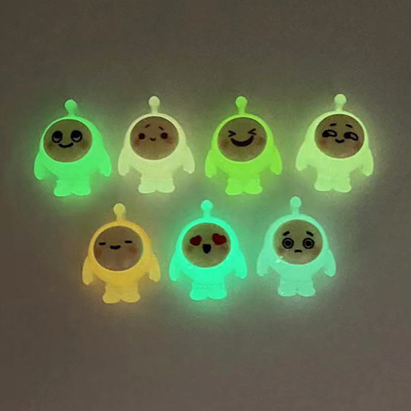 Luminous egg dolls, cute cartoon diy hair clips, hair ties, hair accessories, cream glue handmade trendy children's jewelry, resin accessories full figure