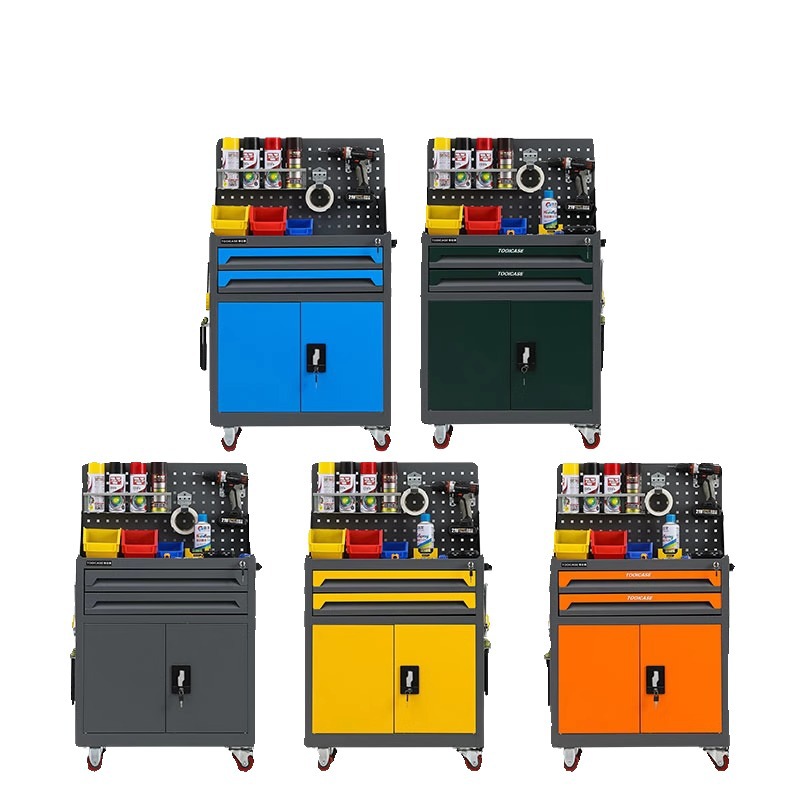 Auto repair tool cart, fitter workshop tool cabinet, multi-functional mobile heavy-duty hardware repair drawer, hand-pushed box Item Picture