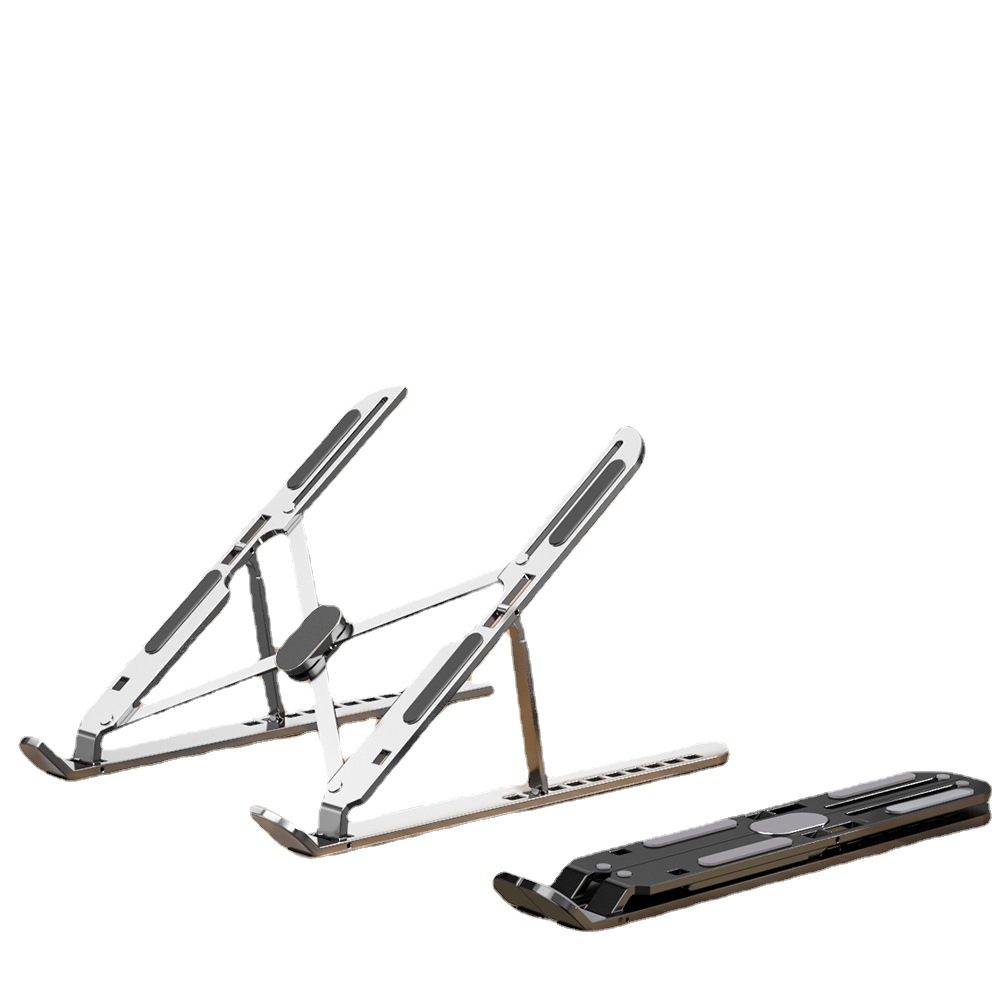 New stable notebook stand, convenient height-increasing aluminum alloy computer stand, folding metal computer stand Item Picture