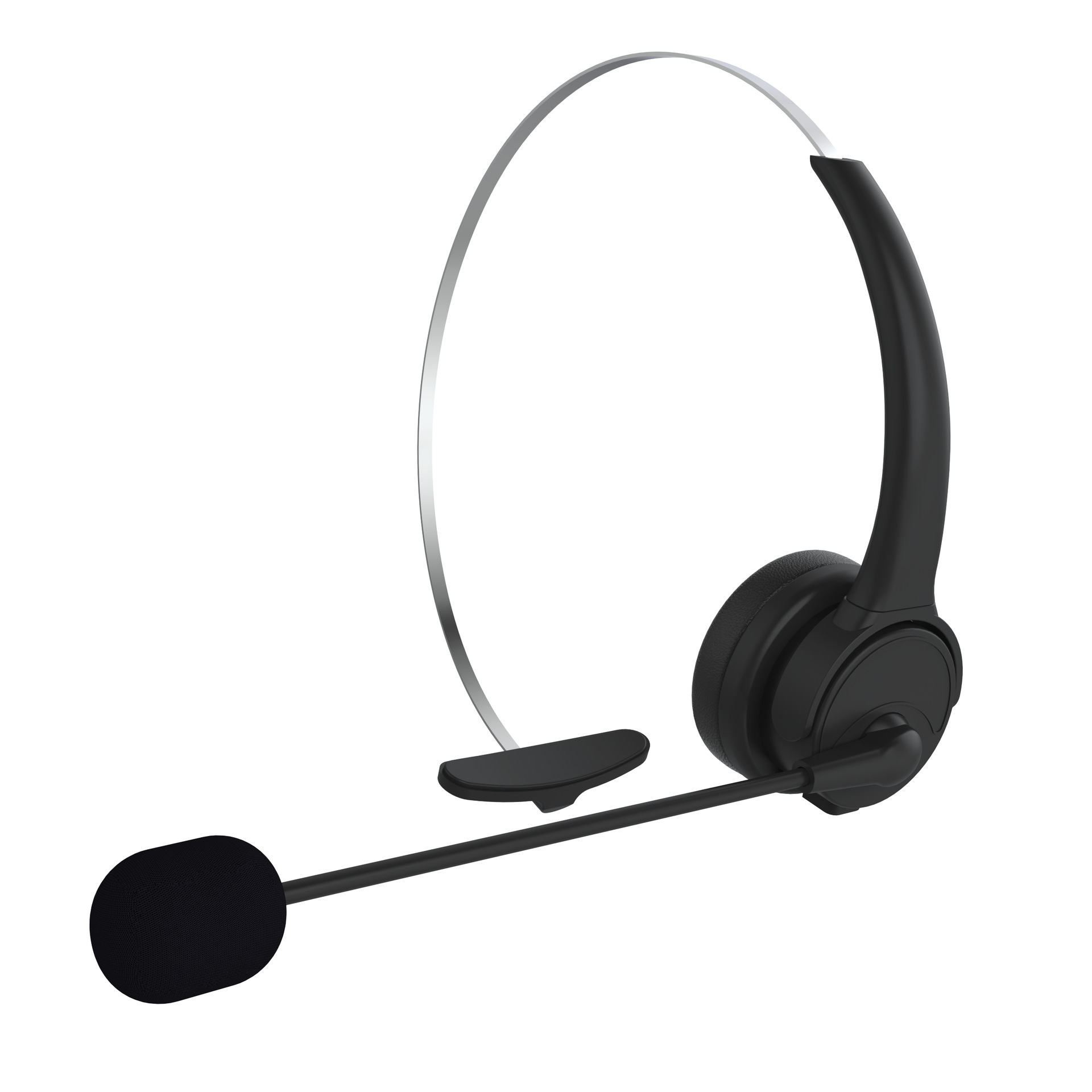 Wholesale single-ear customer service call center headsets, noise-cancelling microphones, 3.5 audio control headphones, over-ear Type_C crystal head Item Picture