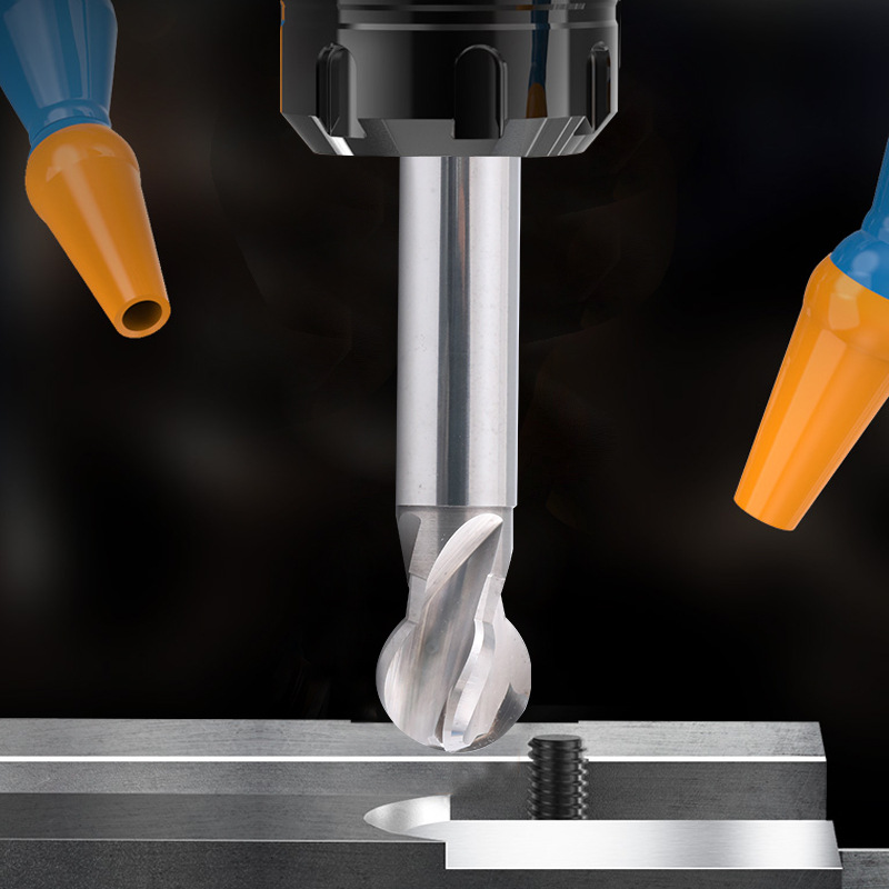 Non-standard milling cutter engraving machine, single-edge 2-edge thread coating flat-bottom end mill, non-standard alloy thread milling cutter details Picture