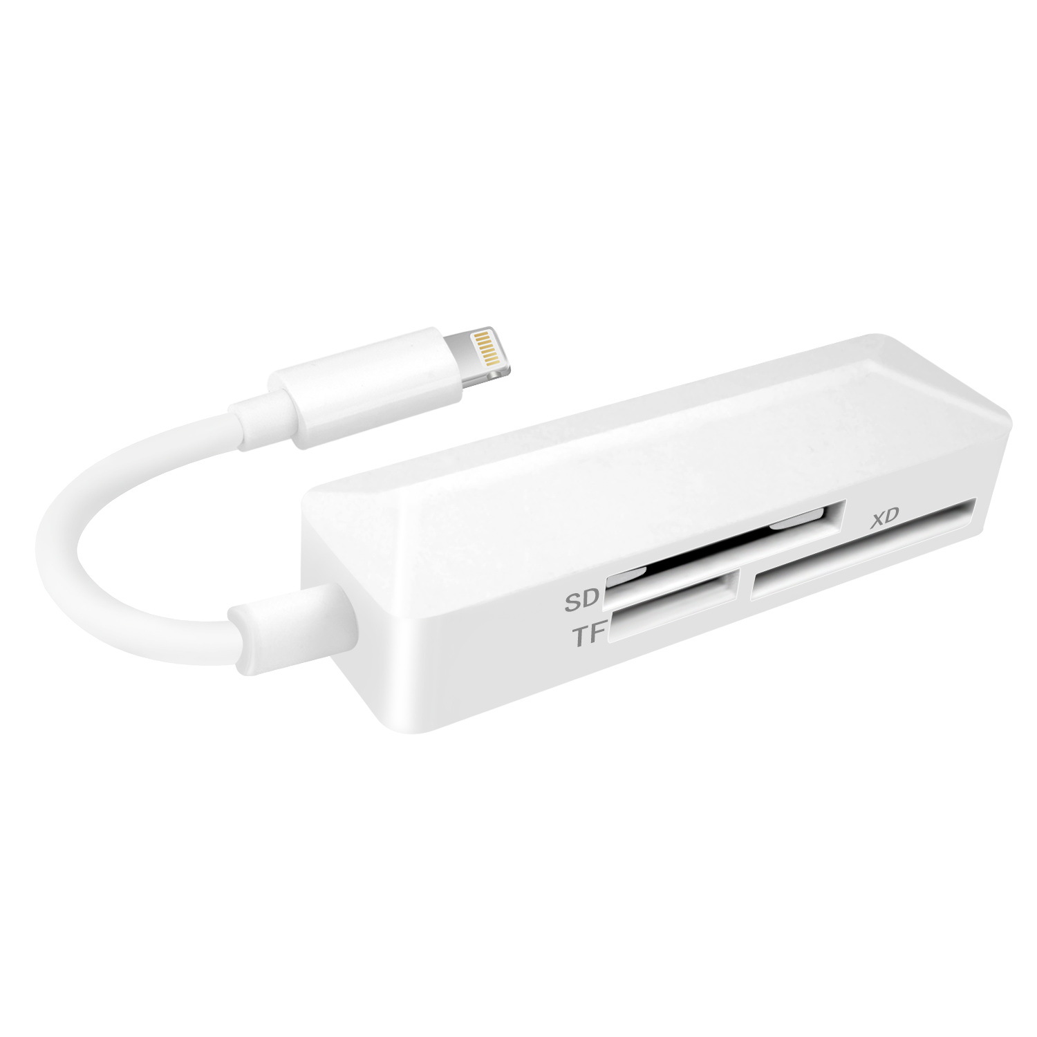 The XD three-in-one TF multi-functional SD card reader is suitable for Pingguo mobile phone tablet type c plug-and-play high-speed Specification drawing