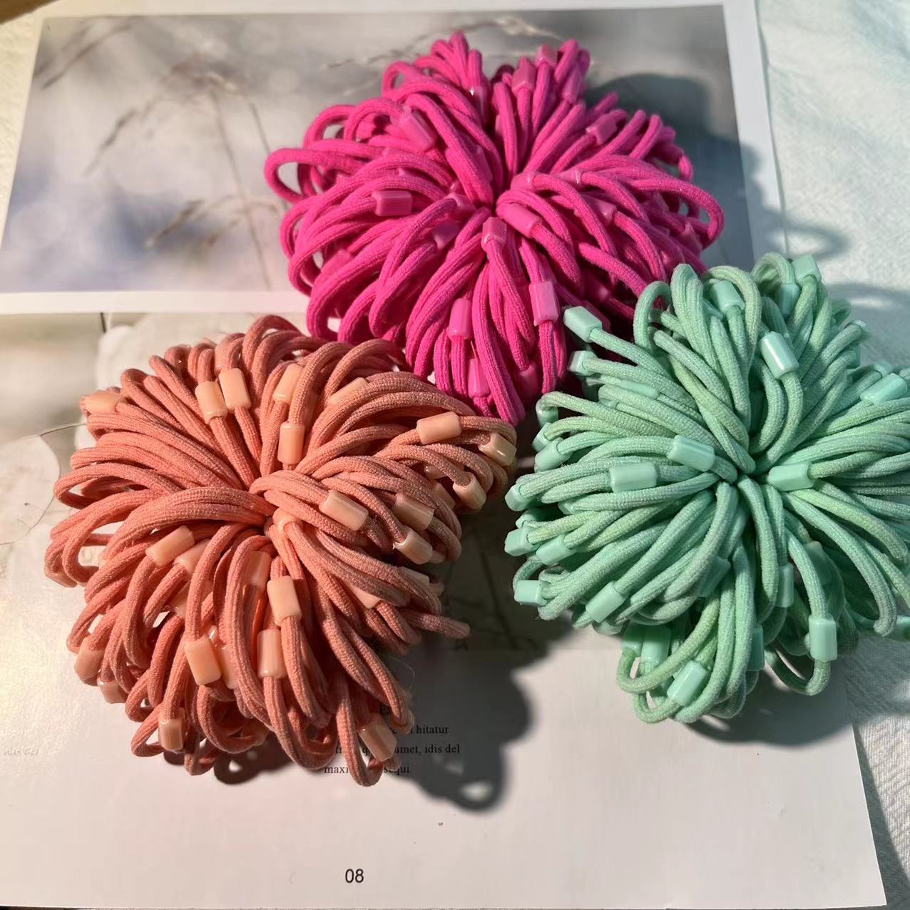 High-elasticity candy-colored hair bands, hair ties, leather bands, diy hair accessories for women, simple hair ties, high-end hair ties wholesale details Picture
