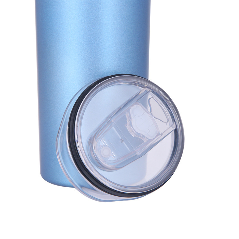 Cross-border straw cup, 20oz double-layer stainless steel straight vacuum insulated cup, vacuum water cup, export car cup Specification drawing