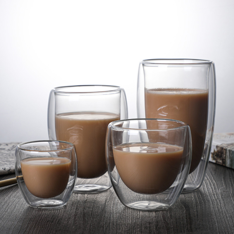 Customized wholesale double-layer egg-shaped glass cups, 250ml beverage cups, double-layer insulated tea cups, juice cups, and tea brewing cups Application Scenario