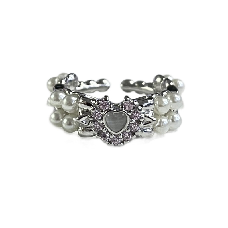 Irregular starlight, simple opal, fashionable open ring, women's niche design sense, light luxury, versatile and personalized ring Item Picture