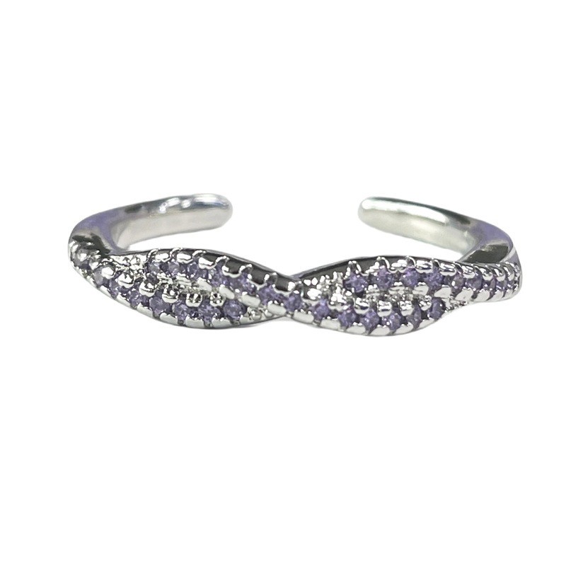 Fashionable and cold style plain ring open ring, women's niche design sense Mobius index finger ring, light luxury and versatile ring Item Picture