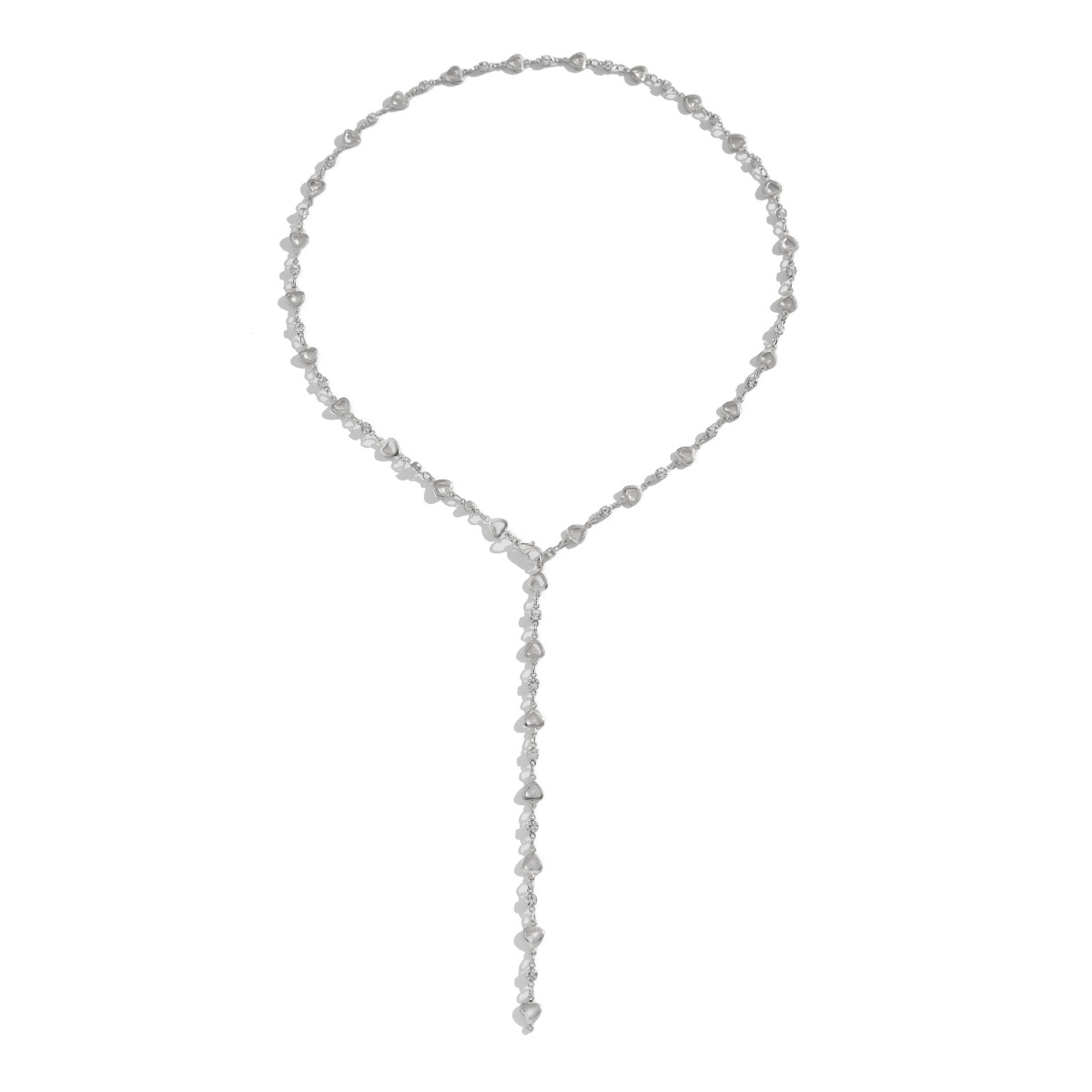 European and American cross-border jewelry, elegant and fashionable pearl beaded Y-shaped Necklace, versatile cross tassels Necklace Item Picture