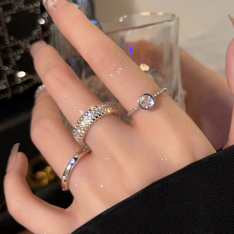 Cold style plain ring, light luxury open ring, women's niche design, high-end sense index finger ring, simple and elegant, versatile ring details Picture
