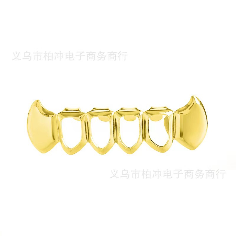 Cross-border hip-hop braces, hiphop combination set, hollowed-out pointed braces, decorative small tiger teeth set, Vampire Halloween details Picture