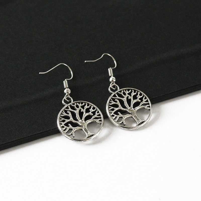 Fashionable and creative Life Tree earrings are selling well. Wholesale of European and American retro earrings. New export products are popular accessories details Picture