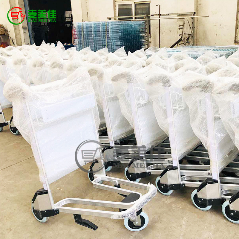 MJ-AAT03 wholesale airport trolley, aluminum alloy airport trolley, high-speed railway station luggage trolley, aluminum alloy luggage trolley Application Scenario