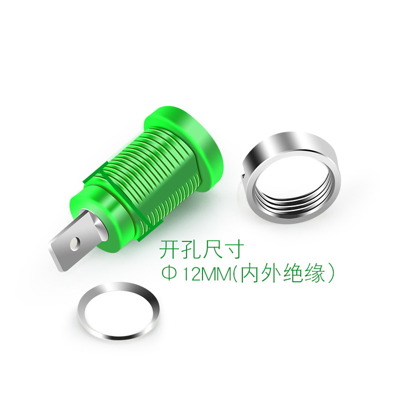 Nylon high-voltage safety type 4mm panel banana socket hole 4.8mm terminal multimeter socket Specification drawing