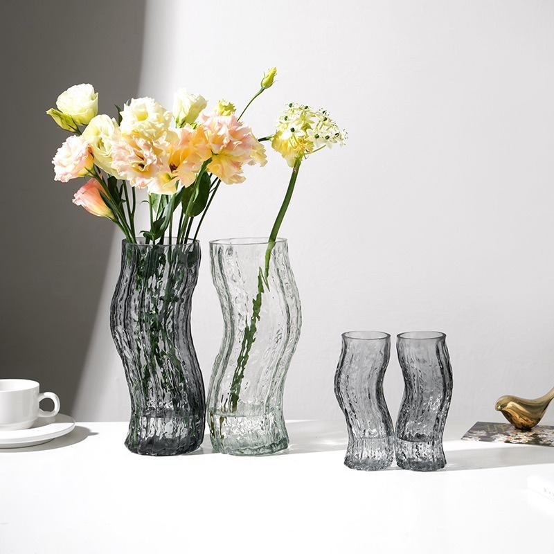 Glass vases, Nordic creative home decoration, transparent water-grown fresh flowers, lucky bamboo, living room ornaments, flower arrangements wholesale details Picture