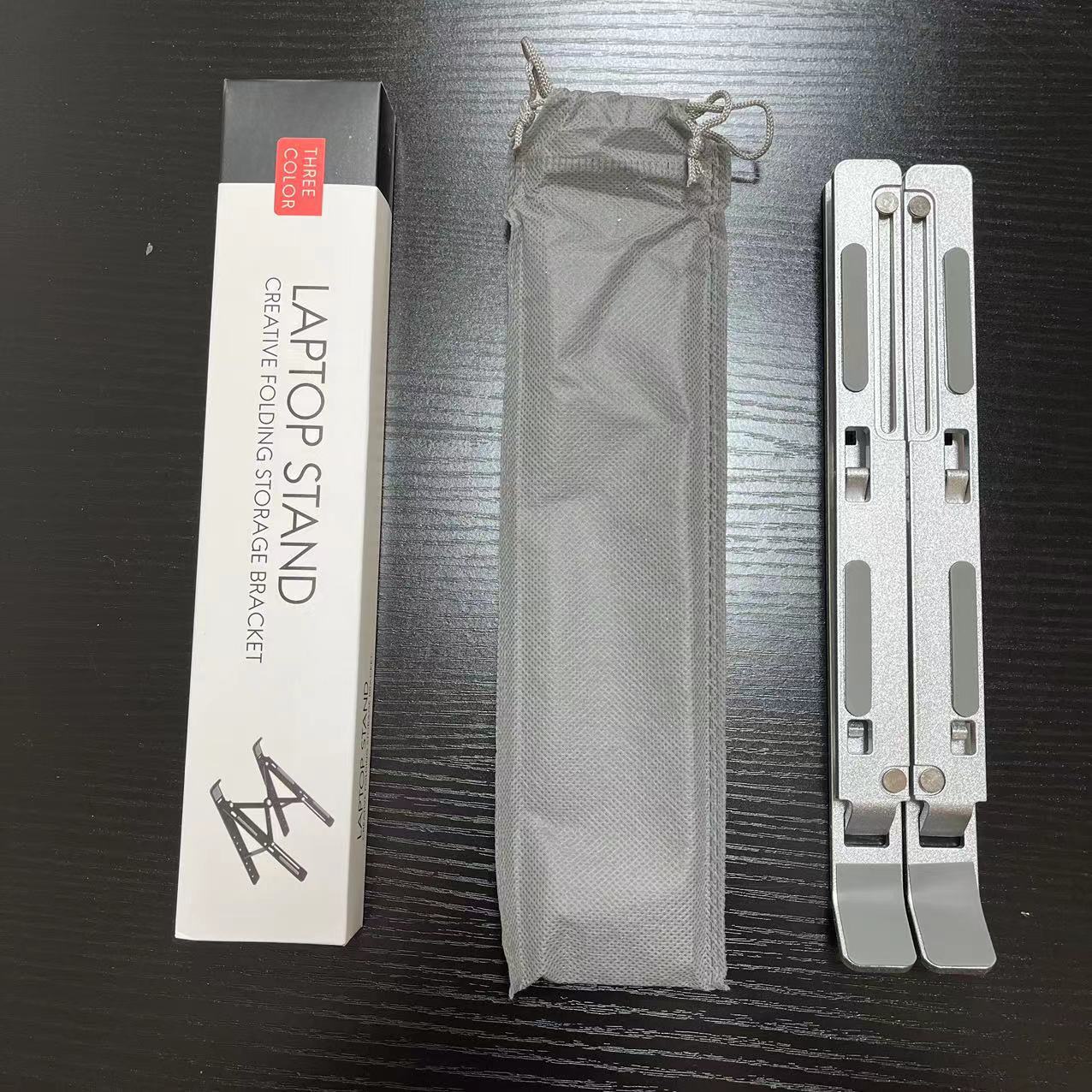 Aluminum alloy computer stand, portable folding tablet phone stand, height-increasing heat sink, notebook stand details Picture