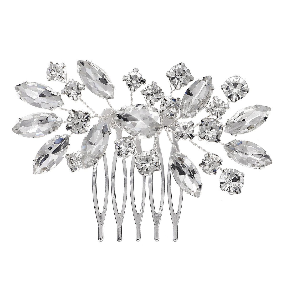 Hot-selling bride hair combs in Europe and America, handcrafted claw-diamond flower bouquets, women's flower-patterned dresses, hairpins, wedding gowns, photo albums, hair and headwear full figure
