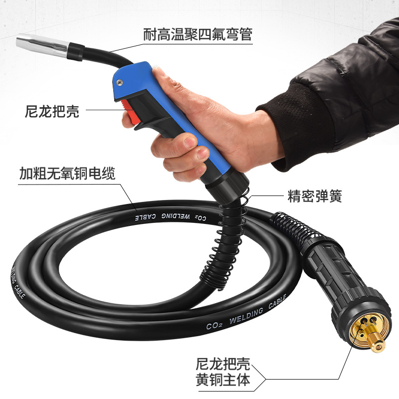 200A/350A European-style CO2 gas shielded welding gun, 15AK, 24KD welding wire details Picture